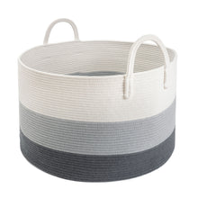 Load image into Gallery viewer, XXXLarge Woven Round Rope Basket - Grey