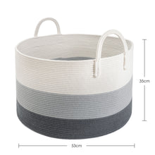 Load image into Gallery viewer, XXXLarge Woven Round Rope Basket - Grey