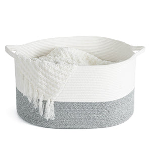 XXXLarge Woven Oval Rope Basket - Grey