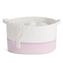 Load image into Gallery viewer, XXXLarge Woven Oval Rope Basket - Pink