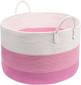 XXXLarge Woven Round Rope Basket - Pink