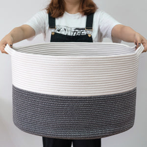 XXXLarge Jute Rope Basket - Grey