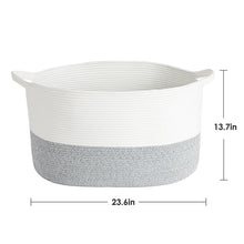 Load image into Gallery viewer, XXXLarge Woven Oval Rope Basket - Grey