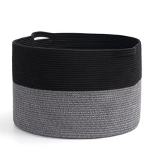 Load image into Gallery viewer, XXXLarge Jute Rope Basket - Black &amp; Grey