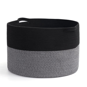 XXXLarge Jute Rope Basket - Black & Grey