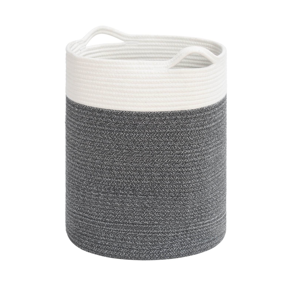 Tall Cotton Rope Basket - Grey | Indressme